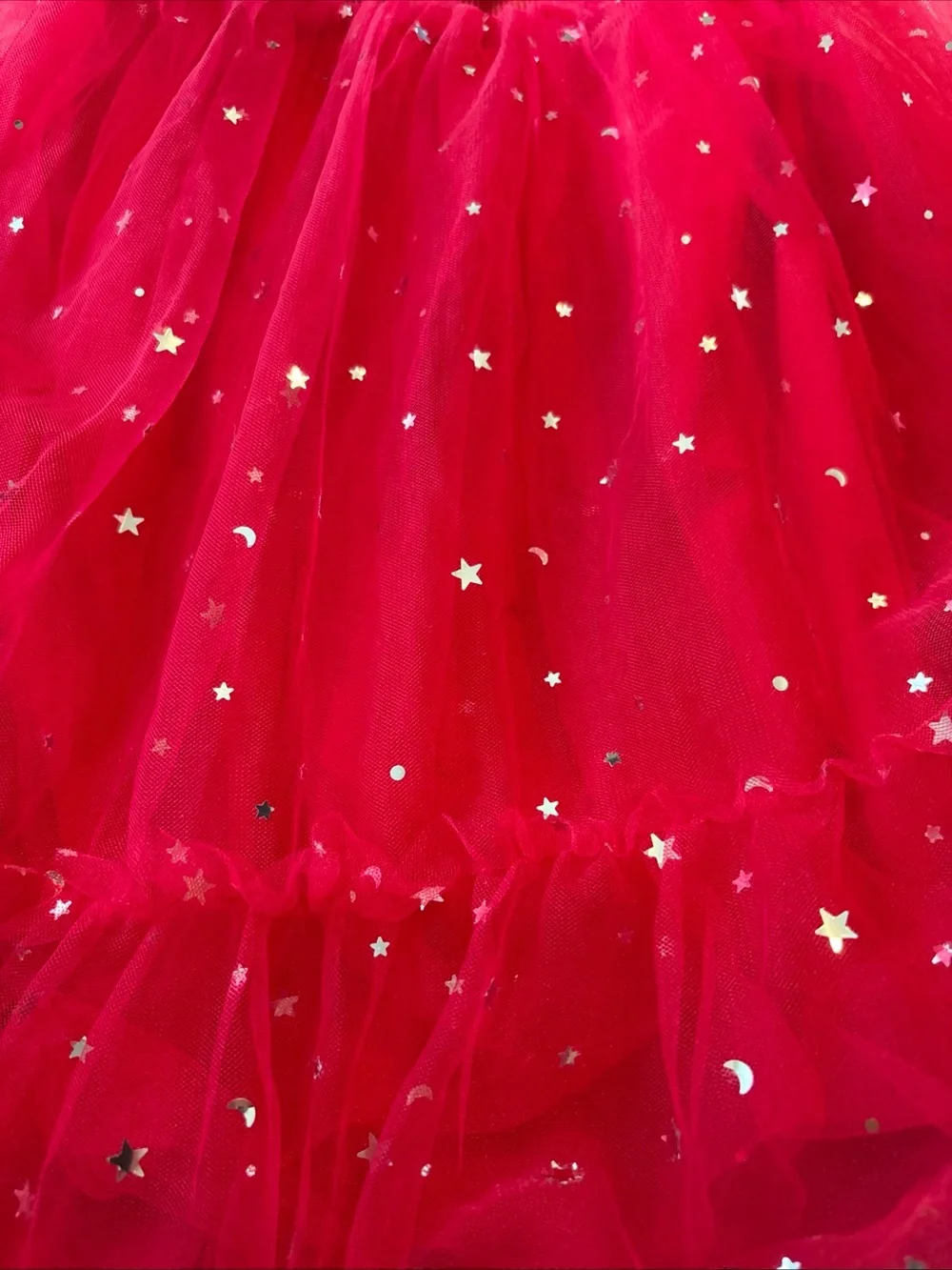 Girls Red Tulle Star Dance Dress - Kids Costume